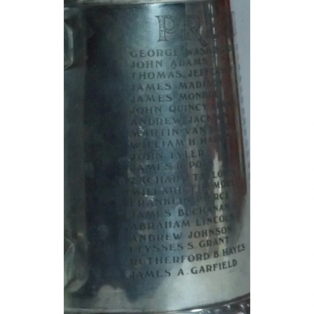 Presidents of America Vintage Engraved Pewter Mug - Picture 7 of 8
